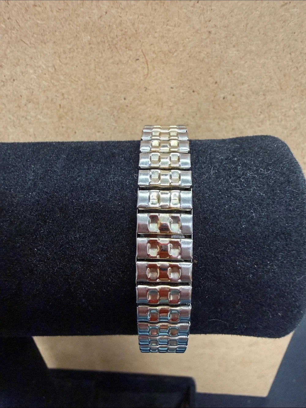 Two-Tone Silver and Gold Analog Quartz Watch with White Dial